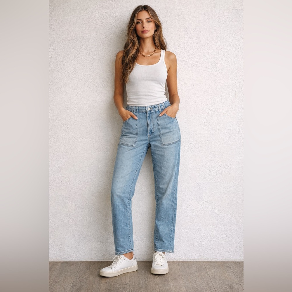 AG Adriano Goldschmied Trouser Straight Leg Jeans 26 Caden Fatigue